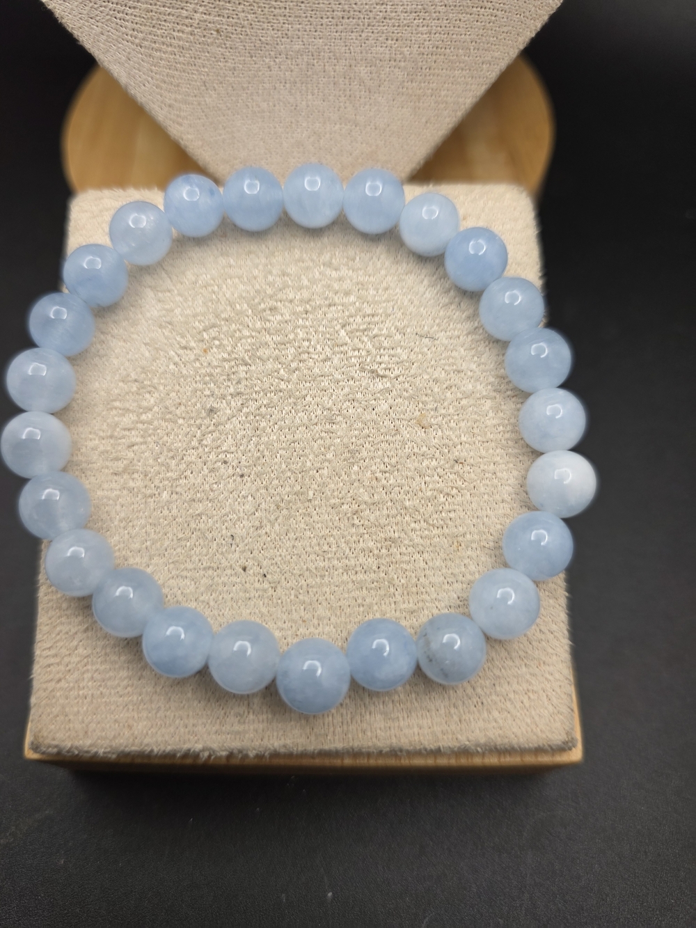 Light Blue Beaded Stretch Bracelet - Women Jewelry (979)